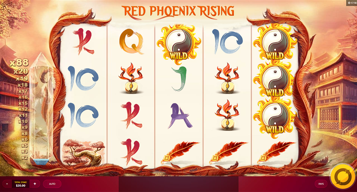 red phoenix rising red tiger pacanele