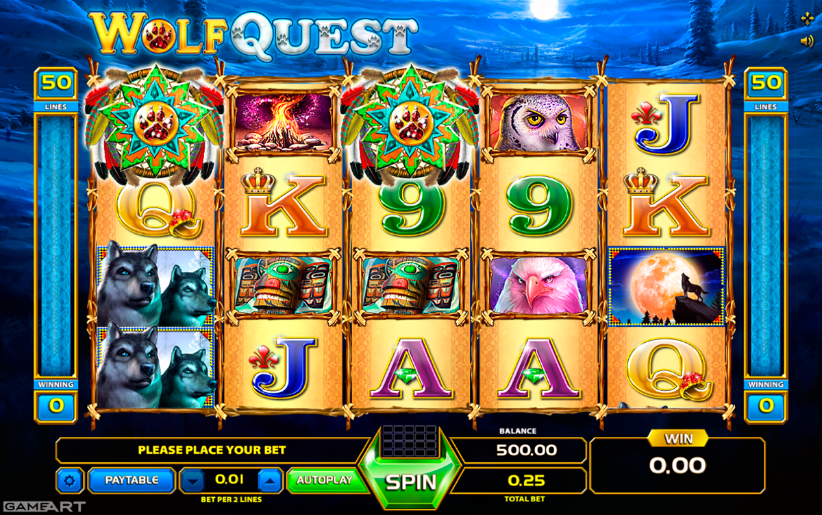 wolf quest gameart pacanele
